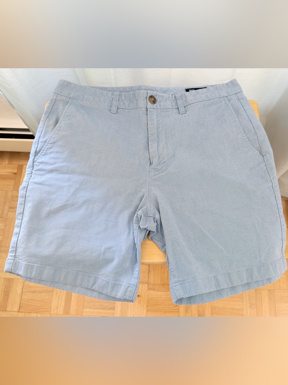 Bonobos Men’s Chino Shorts Size 33 Light Blue 7” Inseam Stretch Cotton